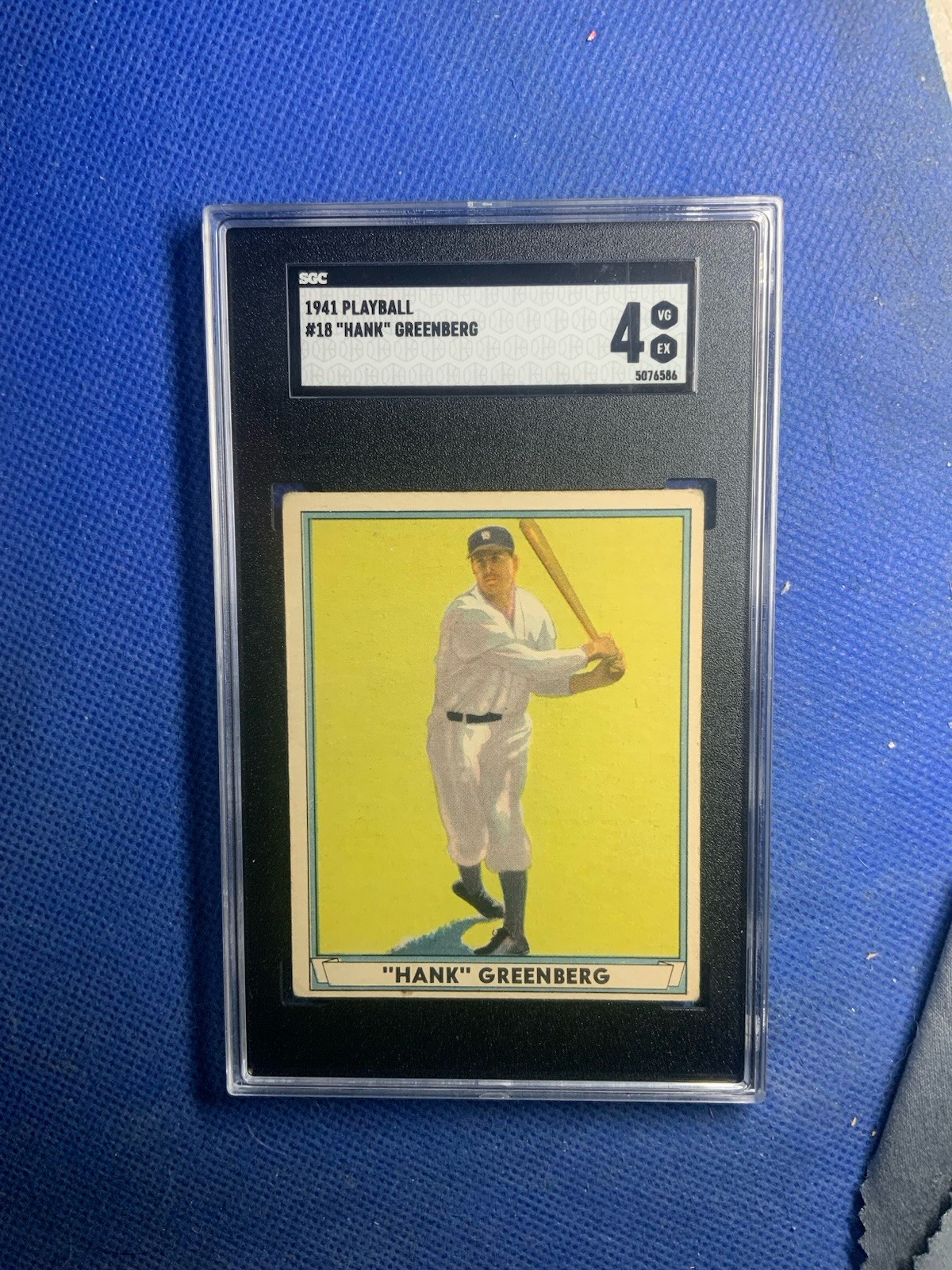 1941 Play Ball Baseball Card #18 Hank Greenberg HOF SGC 4