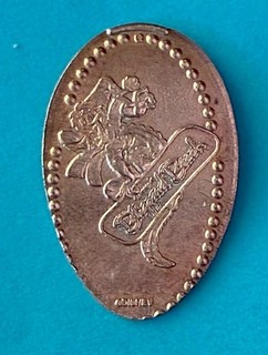 ICE GATOR SNOWBOARDING BLIZZARD BEACH ELONGATED PRESSED PENNY DISNEY RETIRED