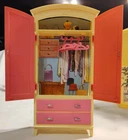 2004 Barbie "Decor Collection" Wardrobe Bedroom Dollhouse Furniture #B6275 Vntg