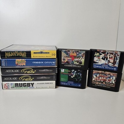 Sega Mega Drive 9x Spielepaket - teilweise verpackt - Power Monger Street Fighter 2 Taz +