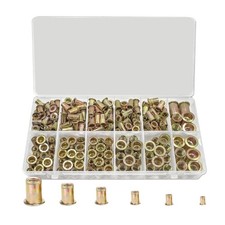 Heavy Duty Nut set Carbon Steel Rivets Nut Set 240pcs for Woodworking &