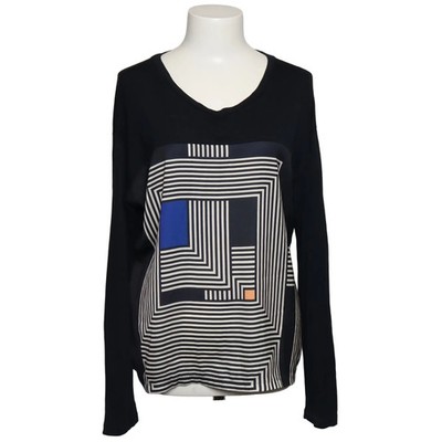 Someday., Langarmshirt, Größe: 40, model: kurkuma, Schwarz/Weiß/Blau #dDH