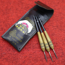 3 x alte Vintage antike Steeldarts Dartpfeile Messing  Eisenspitze 21 gr #Schub