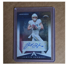 Justin Herbert Autographed Ascension Panini Chronicles Football Card #ASC-JHE
