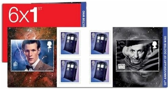 Royal Mail Doctor Who 1st Class Retail Book of 6 x 1st Class Stamps NEW