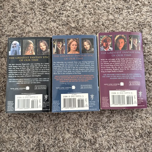 Lord of the Rings Trilogy by J.R.R. Tolkien - Set of 3 / Ballantine 2001 - Picture 5 of 8