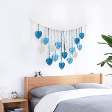 Tenture Murale En Macramé Feuilles Ornements Faits à La Main Décoration