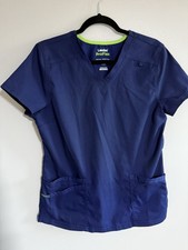 Landau ProFlex Women's Navy Blue 2-Piece Scrub Set Modern Fit Stretch MED SML