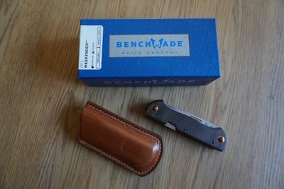 Benchmade Weekender Green Canvas Micarta S30V Taschenmesser inkl. ClipSlip
