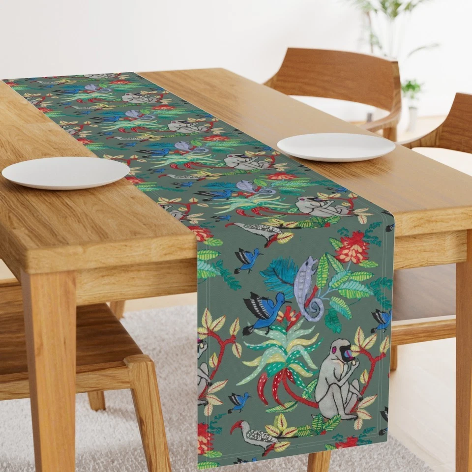 Savuti Animal Jungle Delightful Animal Jungle With Baboon Printed Table Runner - Image 2 of 4