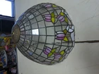 Vintage Stained Glass Lamp Shade 16"
