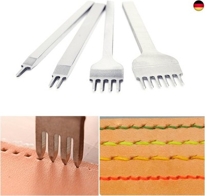 SteelFever Leder Locher Kits mit Schnellarbeitsstahl, 3mm/1/2/4/6 Prong