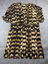 Calvin Klein Women’s 10 Knit Tie Waist Tortoise Shell Knee Length Knit Dress