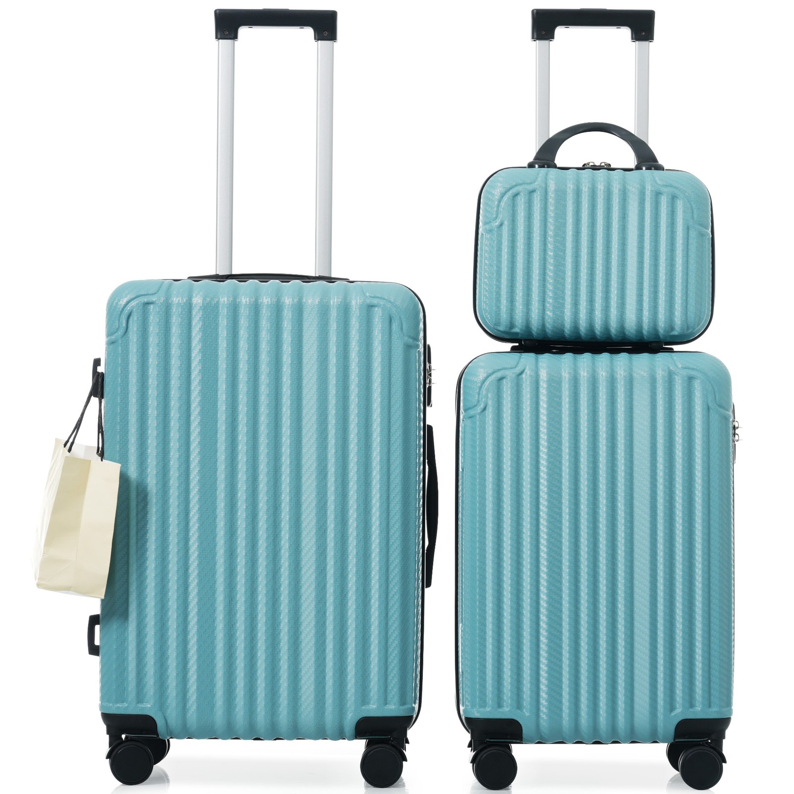 Set Expanable Spinner Wheels Suitcase Carry-on & Checked Lug