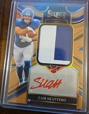 2025 Select Cam Skattebo RPA /49 SSP RC Jumbo Rookie Signature Swatches GIANTS 
