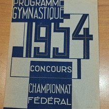 Programme Gymnastique Concours Championnat fédéral 1954 (français)