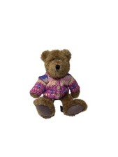 Handmade Vintage 1985-95 TBC LTD Teddy Bear In Colorful Knit Sweater - Polyester