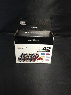 Genuine Canon CLI-42 Color Ink Cartridges - 5 Pack Brand New