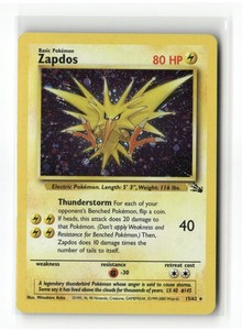 pokemon card value zapdos Zapdos Pokemon Card