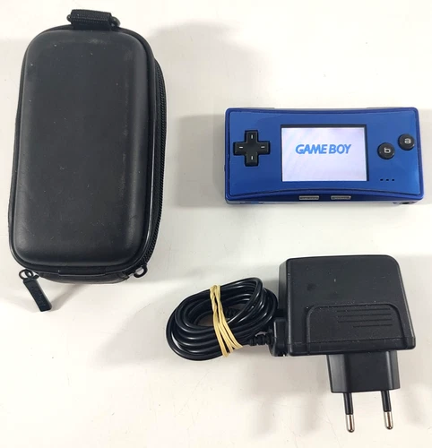 Nintendo Game Boy Micro Blue Console Bundle With Charger Fast Shipping