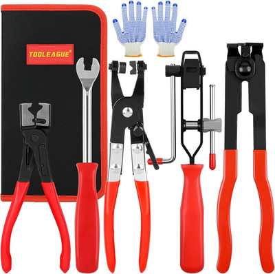 5Pcs Joint CV Boot Clamp Pliers Set,Hose Clamp and Clic-R Type Pliers,Auto Trim
