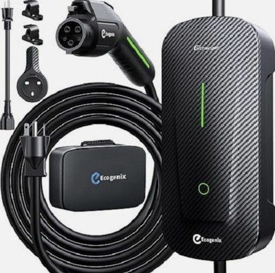 Ecogenix Portable EV Charger J1772 Carbon Fiber Level 1 & 2 16 AMP EC23
