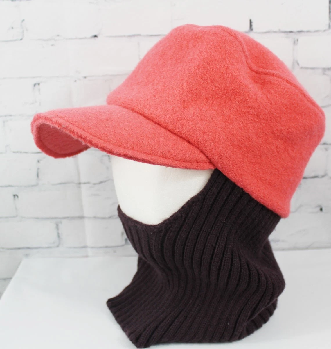 Bonfire Big Brim Neck Warmer Combo Hat Coral