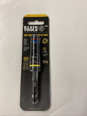 KLEIN TOOLS 651QS QUAD-4 DEEP-WELL HEAVY-DUTY IMPACT FLIP SOCKETS SAE -BRAND NEW