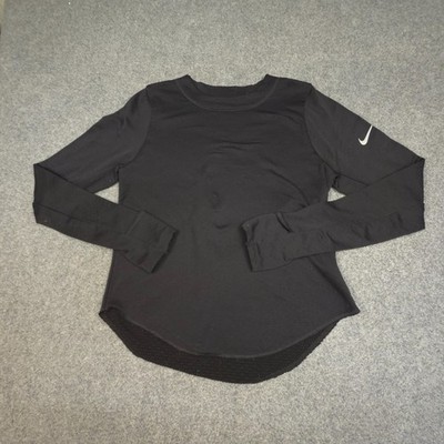 Nike Shirt Womens XSMALL black Element Dri-Fit Activewear long sleeve Size XS
