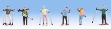 Noch 15827 HO Scale Recreation & Sports -- Skiers pkg(6) (Two Female, Four Male)