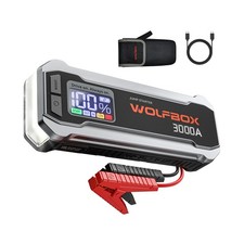 WOLFBOX 3000A Jump Starter,12V Car Battery Jump Starter with 65W Quick Charge...