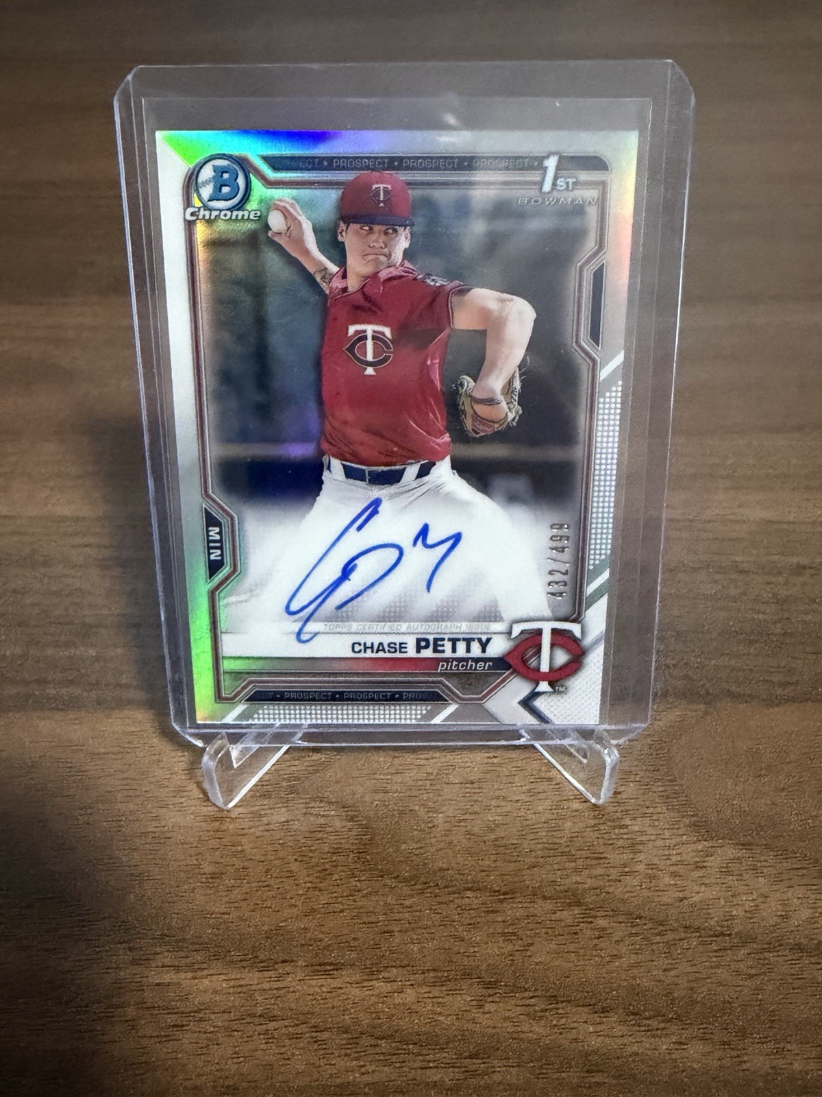 2021 Bowman Draft Chrome - Chase Petty 1st Auto Refractor /499