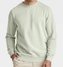 Goodfellow & Co French Terry Crewneck Pullover Mens Sweatshirt Size XL  Sage