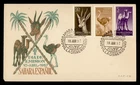DR WHO 1957 SPANISH SAHARA FDC ANIMAL COMBO M76602