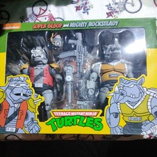 NECA TMNT Teenage Mutant Ninja Turtles Cartoon Super Bebop & Mighty Rocksteady