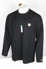Carhartt Men's Force Relaxed Midweight Long Sleeve Pocket T Shirt 2XL Black