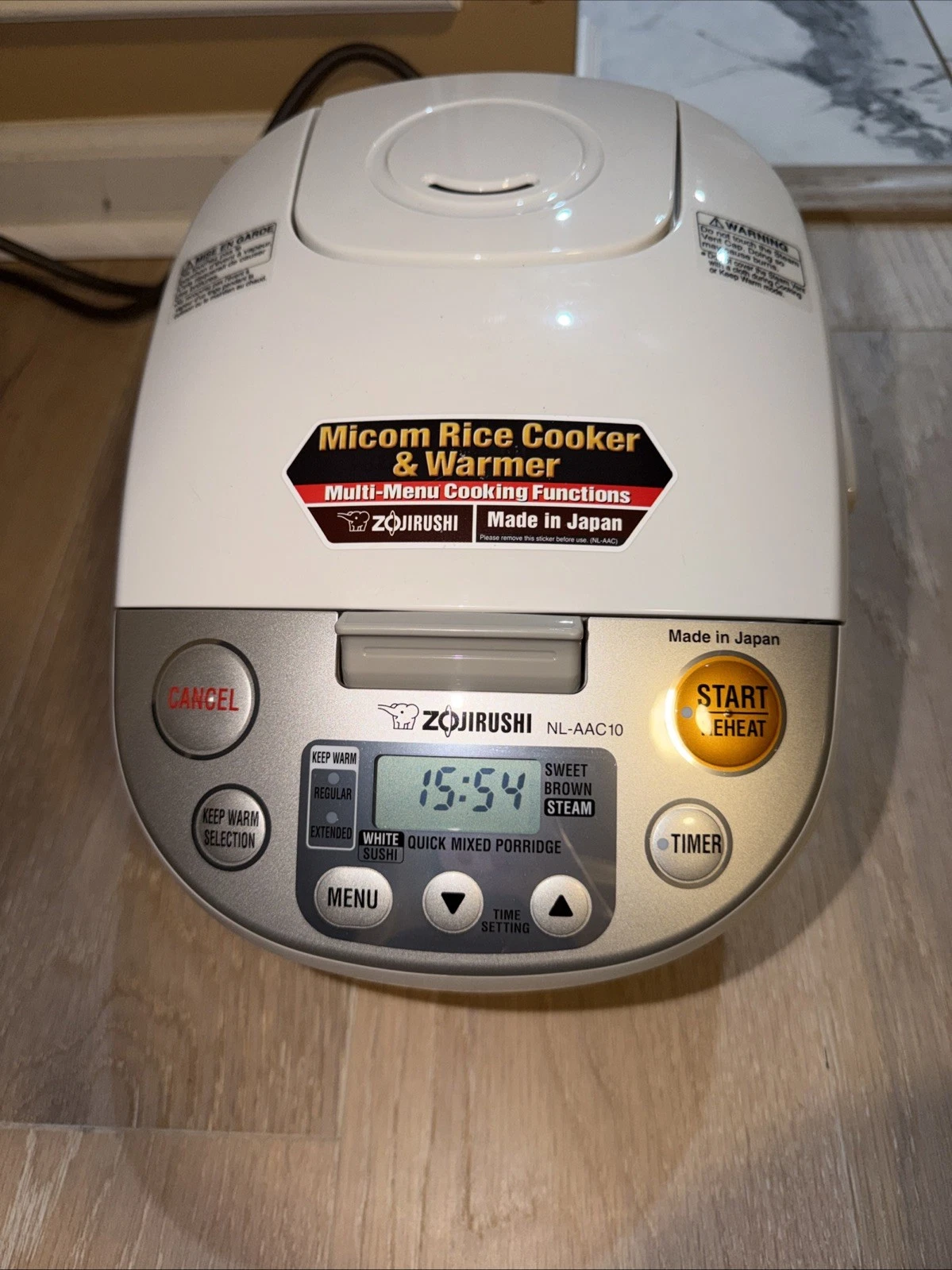 Zojirushi NL-AAC10 5.5 cups / 1.0 liter Micom Rice Cooker Warmer- No Power Cord