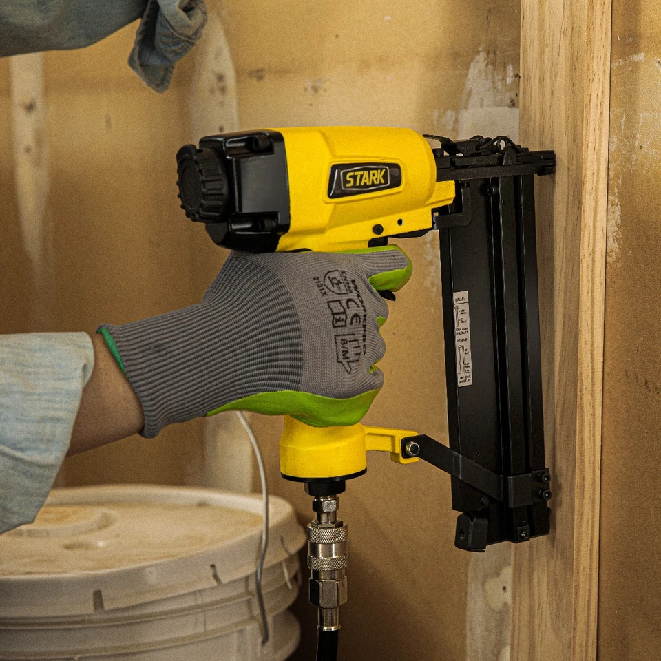 Stark EE. UU. 6 galones compresor de aire Brad clavadora pistola de clavos recta juego de pistola de grapas Foto 3 de 4