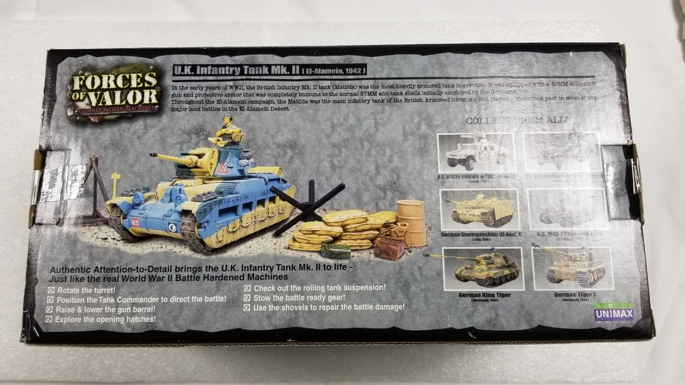 Sealed 2003 Forces of Valor #81001 U.K. Infantry Tank Mk. II (El-Alamein 1942) - Image 4 of 4