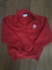 Primrose DENNIS School Uniform Red Zip Up Sweatshirt Port  Company XS