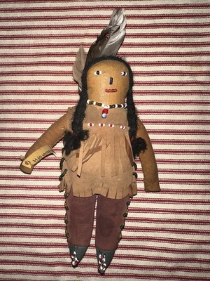 Antike Puppe Volkskunst Indianer Plains Anfang 1900