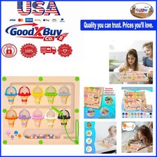 Montessori Wooden Magnetic Number Maze for Kids 2-4 Old - Color  Counting G...