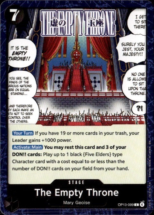 The Empty Throne C OP13 Carrying On His Will OP13-099