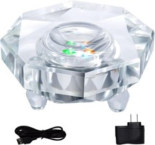 Crystal LED Light Base Sphere Holder for 3D Glass Ball Display Lighted up Pedest