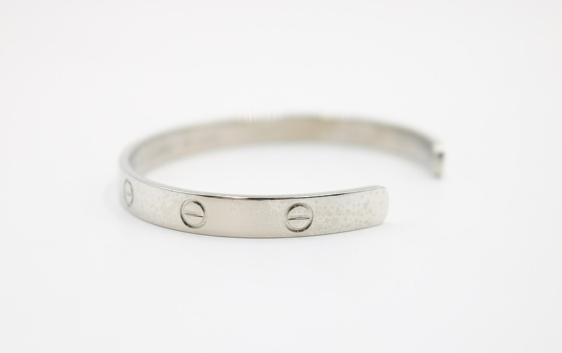 Authentic 18k White Gold Cartier Stackable Love B… - image 6