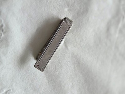 Anson Brushed Sterling Silver Vintage Tie Bar  Clip