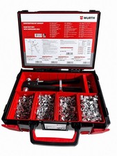 W&uuml;rth Einnietmuttern Set Sortiment Systemkoffer Zange Nietenmuttern M4 M5 M6 M8
