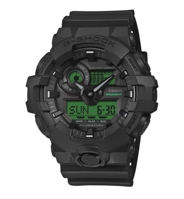 Casio GA-700BEG-1AER G-Shock Herrenuhr Ana-Digi schwarz / grün Ø53mm