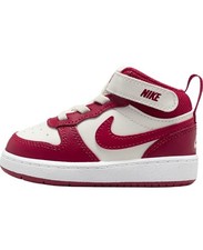 Nike Court Borough Mid 2 Baby/Toddler Shoes CD7784-124, Sail/White/Gym Red 