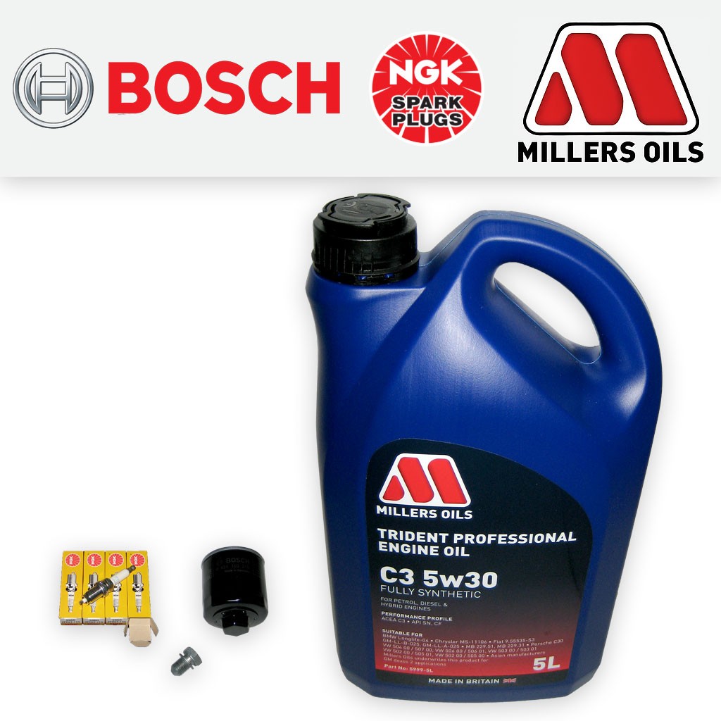 SERVICE KIT for VW POLO MK5 6C 6R 1.4 16V CGGB OIL FILTER PLUGS +OIL (2009-2015)